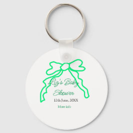 Grüne Buggreife Babydusche hinzufügen Datum modern Schlüsselanhänger