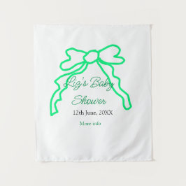 Grüne Buggreife Babydusche hinzufügen Datum modern Wandteppich