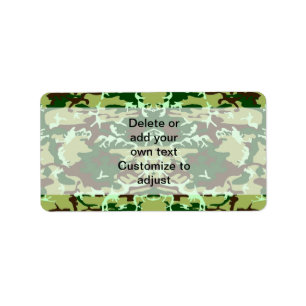 Grüne Camouflage Adressaufkleber
