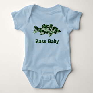 Grüne Camouflage-Bass-Fischen Baby Strampler