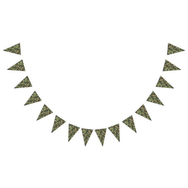 Grüne Camouflage | Camouflage Hunter Liebe Wimpelkette (Alle)