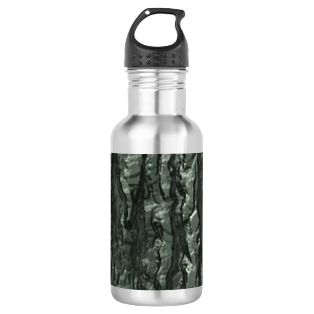 Grüne Camouflage Edelstahlflasche (Vorderseite)