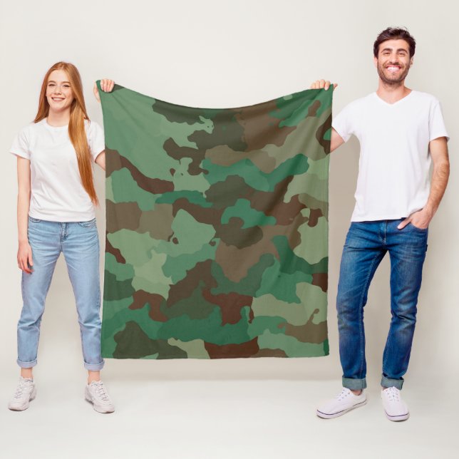 Grüne Camouflage Fleecedecke (Beispiel)