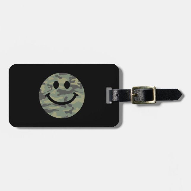 Grüne Camouflage Gepäckanhänger (Vorderseite horizontal)