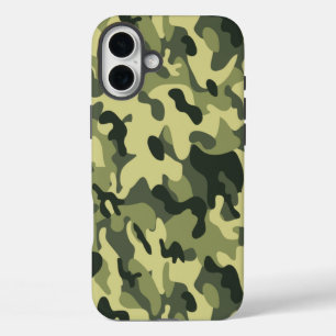 Grüne Camouflage iPhone 16 Plus Hülle