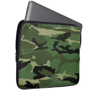 Grüne Camouflage Laptopschutzhülle