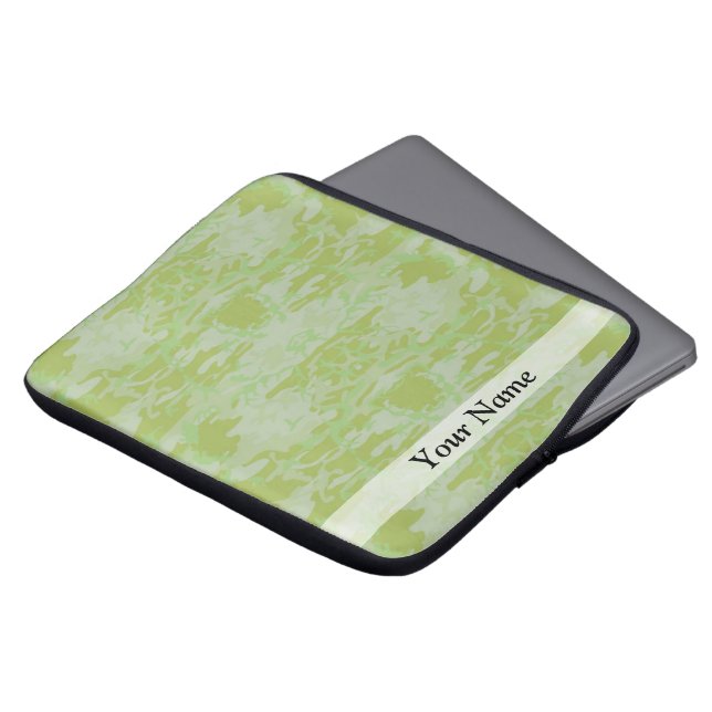 Grüne Camouflage Laptopschutzhülle (Vorne Oben)