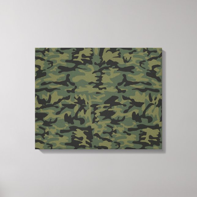 Grüne Camouflage Leinwanddruck (Vorderseite)