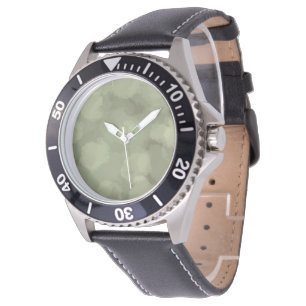Grüne Camouflage Männerüberwachung Armbanduhr