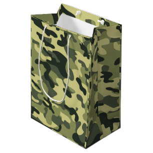 Grüne Camouflage Mittlere Geschenktüte