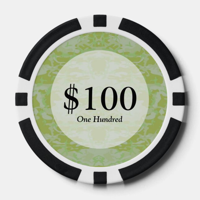 Grüne Camouflage Pokerchips (Vorderseite)