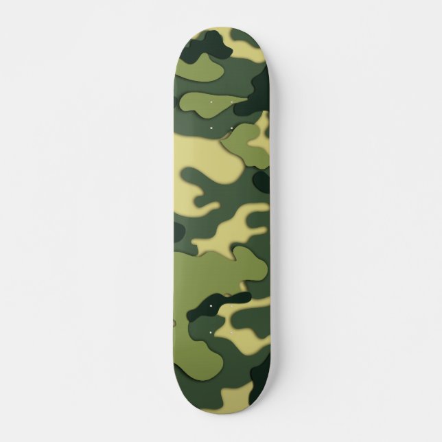 Grüne Camouflage / Skateboard (Vorne)