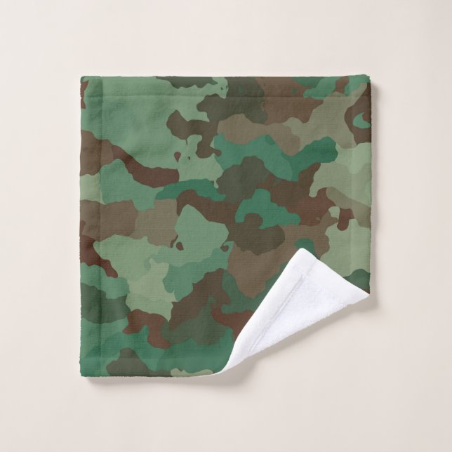 Grüne Camouflage Waschlappen (Waschlappen)