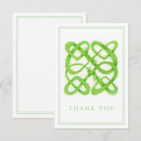 GRÜNE CELTIC KNOT 3.5x5 Wohnung Dankeschön Karte