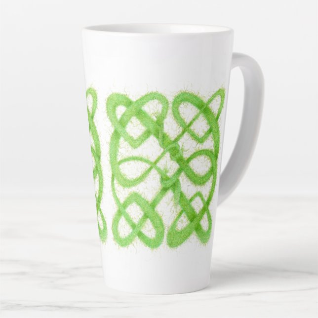 GRÜNE CELTIC KNOT Tall Latte Tasse (Rechte Ecke)