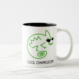 Grüne Chamäleon-Tasse Zweifarbige Tasse