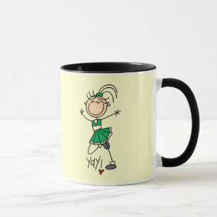 Grüne Cheerleader T-Shirts und Geschenke Tasse