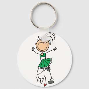 Grüne Cheerleader Tshirts und Geschenke Schlüsselanhänger