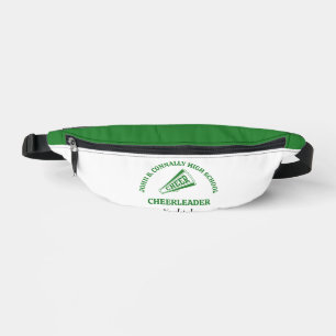 Grüne Cheerleaderin personalisierte High School Bauchtasche