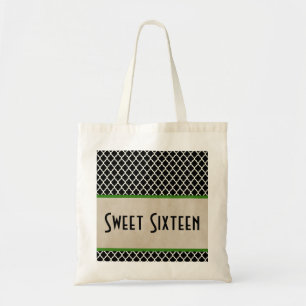Grüne Chic-Vierblatt-Muster-Sweet-16-Tasche Tragetasche