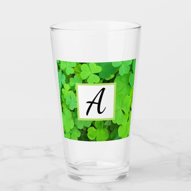 Grüne Clovers Foto Wohlstand Bibel Verse Ursprüngl Glas (Vorderseite)