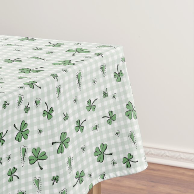 Grüne Clovers Gender Neutral St Patricks Day Kids Tischdecke (Beispiel)