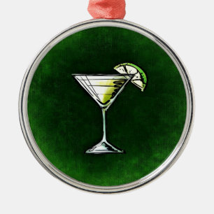 Grüne Cocktailabsinth Ornament Aus Metall