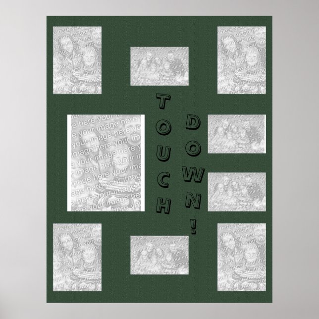 Grüne Collage - Fußball Poster (Vorne)