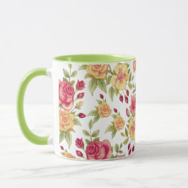 Grüne Combo-Tasse mit Blumenmuster Tasse