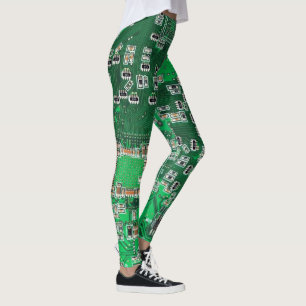 Grüne Computergehäuse Leggings