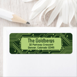 Grüne Computerplatine Bar Mitzvah-Adresse