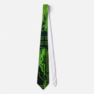Grüne coole Computerplatine Krawatte