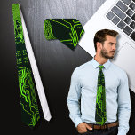 Grüne coole Computerplatine Krawatte<br><div class="desc">Coole Computerplatine - Grün Dieses ist für den Geek in uns allen</div>