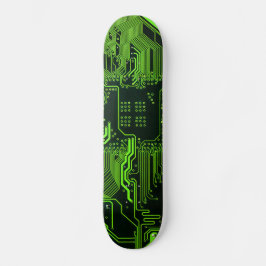 Grüne coole Computerplatine Skateboard