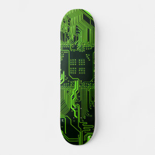 Grüne coole Computerplatine Skateboard