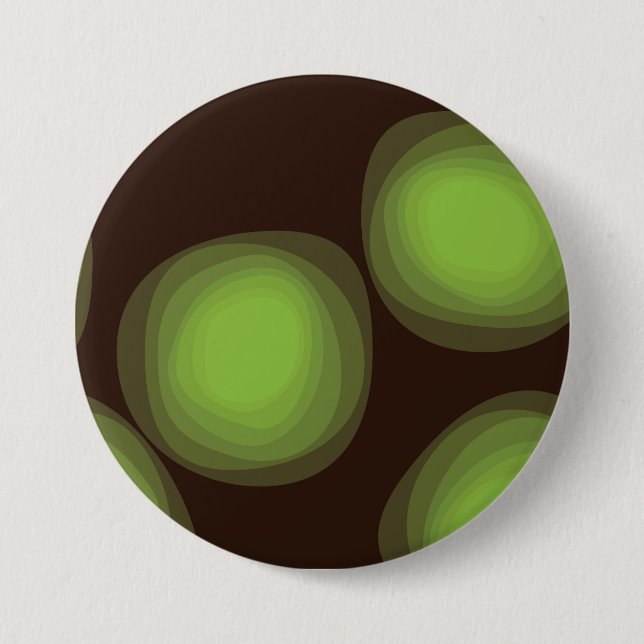 Grüne, coole, einzigartige, trendige, urbane Blume Button (Vorderseite)