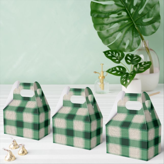 Grüne Creme Kariert Geschenkschachtel (Zahlreiche)