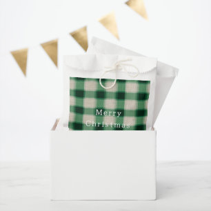 Grüne Creme Kariert Geschenktütchen