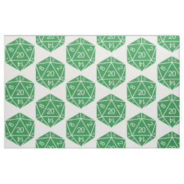 Grüne D20-Würfel Stoff