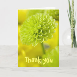 Grüne Dahlienblume ... Danke-Karte Dankeskarte