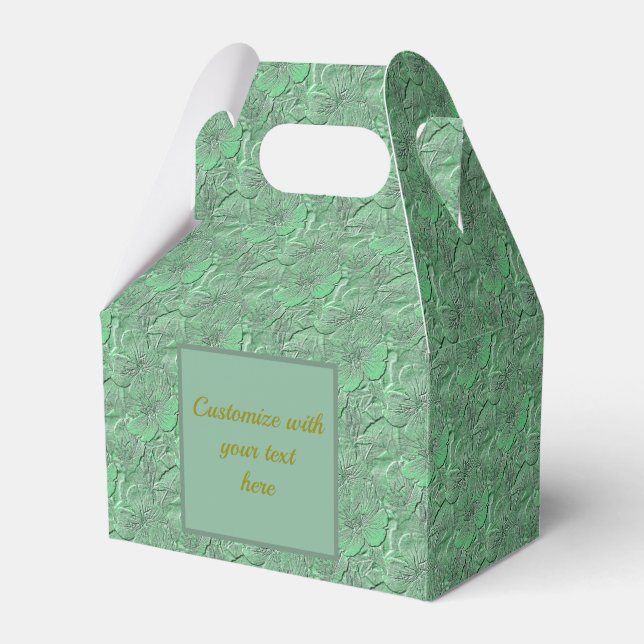 Grüne Daisy Blume Naturkunst Personalisiert Geschenkschachtel (Vorderseite)
