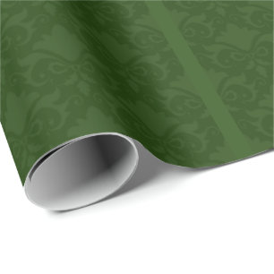 Grüne Damast-Schleifen Geschenkpapier