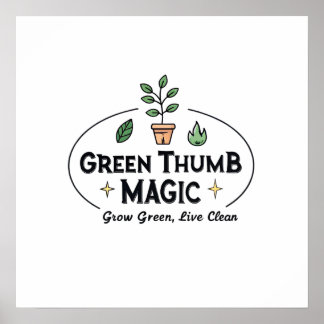 Grüne Daumen Magie | Urban Gardening T-Shirt Poster