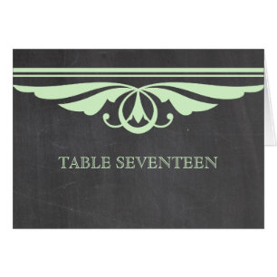 Grüne Deco-Tafel-Tischnummernkarte
