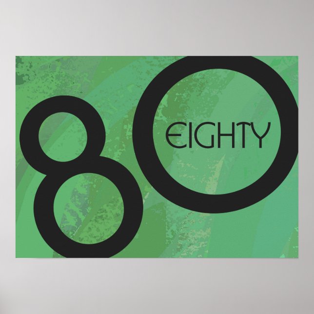 Grüne Dekade 80. Geburtstag Poster (Vorne)