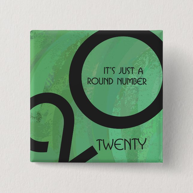 Grüne Dekade zum Geburtstag Button (Vorderseite)