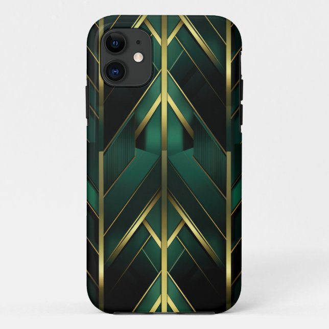 Grüne Dekoration Case-Mate iPhone Hülle (Rückseite)