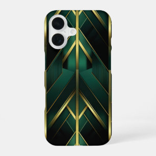 Grüne Dekoration iPhone 16 Hülle