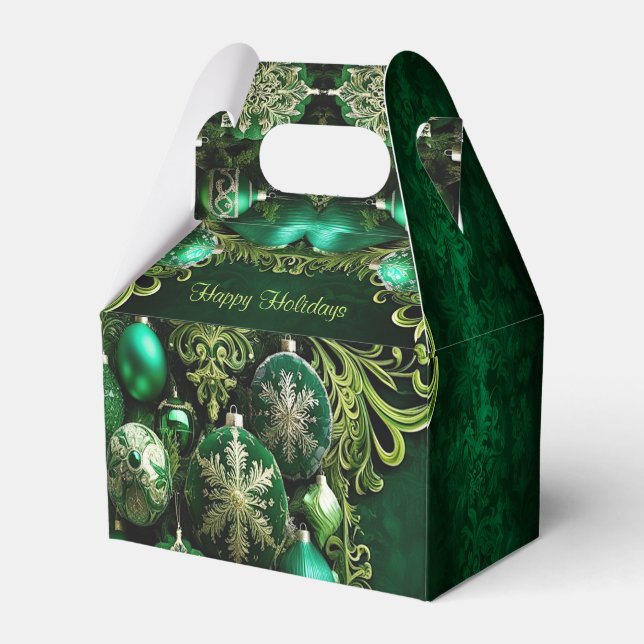 Grüne dekorative Ornamente Geschenkboxen Geschenkschachtel (Vorderseite)