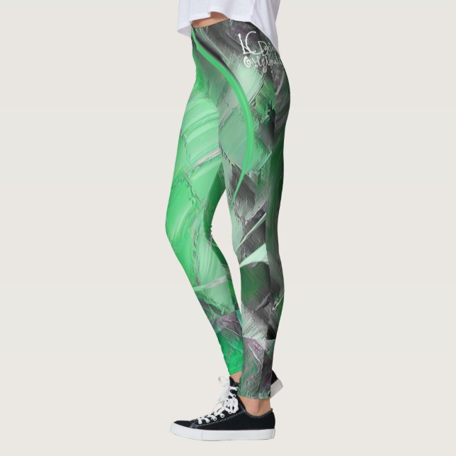 Grüne Designer-Leggings Leggings (Links)